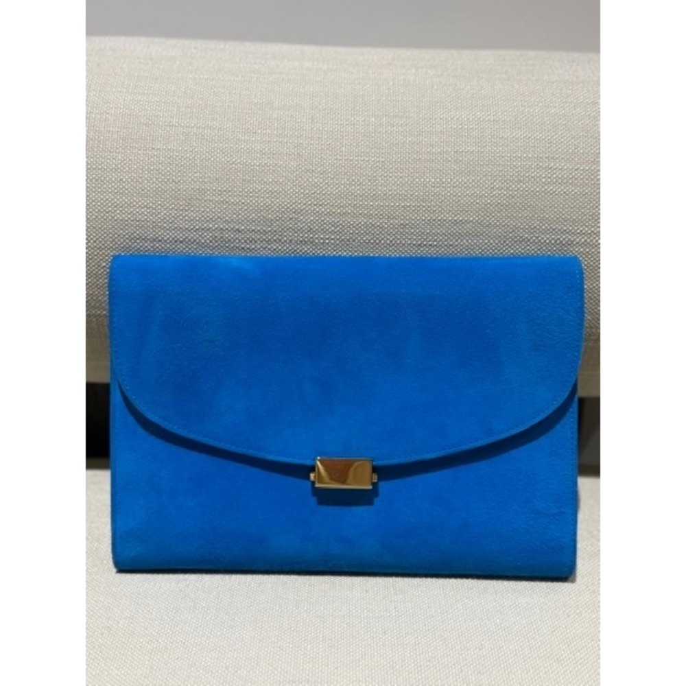 Authentic MANSUR GAVRIEL Blue Suede Clutch